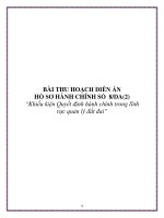 Tài liệu BÀI THU HOẠCH DIỄN ÁN HỒ SƠ HÀNH CHÍNH SỐ 8/DA(2) pdf