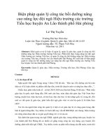 Biện pháp quản lý công tác bồi dưỡng nâng cao năng lực đội ngũ hiệu trưởng các trường tiểu học huyện an lão thành phố hải phòng