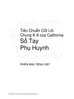 Tài liệu Tiêu Chuẩn Cốt Lõi Chung K-8 của California (Sổ Tay Phụ Huynh) potx