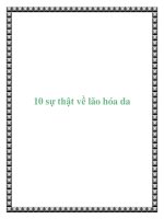 Tài liệu 10 sự thật về lão hóa da potx