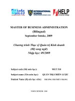 PHÂN TÍCH ĐÁNH GIÁ CHIẾN LƯỢC CỦA ĐẠI HỌC Y DƯỢC TP.HCM ĐẾN NĂM 2015.