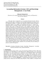 Tài liệu Accounting Information Systems (AIS) and Knowledge Management: A Case Study pptx