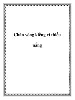 Tài liệu Chân vòng kiềng vì thiếu nắng pptx