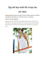 Tài liệu Tập thể dục buổi tối có hại cho sức khỏe potx
