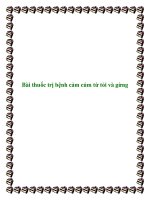 Tài liệu Bài thuốc trị bệnh cảm cúm từ tỏi và gừng doc