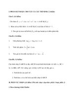Tài liệu Đề Thi Thử Tốt Nghiệp Toán 2013 - Phần 9 - Đề 8 pdf