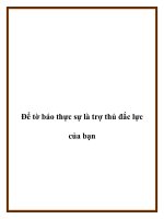 Tài liệu Để tờ báo thực sự là trợ thủ đắc lực của bạn ppt