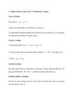 Tài liệu Đề Thi Thử Tốt Nghiệp Toán 2013 - Phần 7 - Đề 12 docx