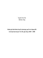 Tài liệu Đề tài: Đánh giá tình hình chuyển nhượng quyến sử dụng đất trên địa bạn huyện Trà Ôn giai đoạn 2005-2008 docx