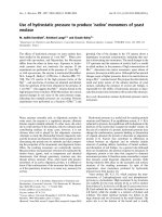 Tài liệu Báo cáo khoa học: Use of hydrostatic pressure to produce ‘native’ monomers of yeast enolase ppt