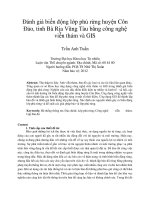 Đánh giá biến động lớp phủ rừng huyện côn đảo, tỉnh bà rịa vũng tàu bằng công nghệ viễn thám và GIS