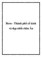 Tài liệu Bern - Thành phố cổ kính và đẹp nhất châu Âu pptx
