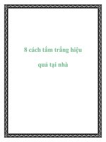 Tài liệu 8 cách tắm trắng hiệu quả tại nhà doc
