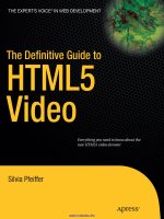 Tài liệu The Definitive Guide to HTML5 Video doc