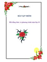 Tài liệu Tiểu luận:Bất đẳng thức và phương trình toán lớp 10 doc