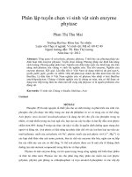 Phân lập tuyển chọn vi sinh vật sinh enzyme phytase
