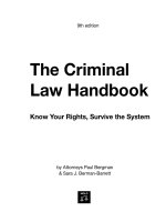 Tài liệu The Criminal Law Handbook Know Your Rights, Survive the System 9th edition doc