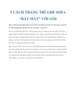 Tài liệu 5 CÁCH TRANG TRÍ GHẾ SOFA “BẮT MẮT” VỚI GỐI potx