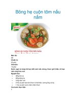 Tài liệu Bông hẹ cuộn tôm nấu nấm docx