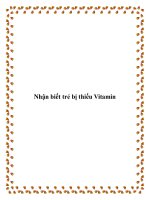 Tài liệu Nhận biết trẻ bị thiếu Vitamin pdf
