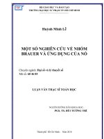 một số nghiên cứu về nhóm brauer và ứng dụng của nó