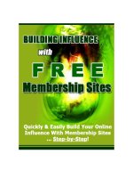 Tài liệu Building Influence With Free Membership Sites pot