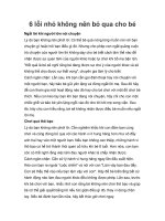 Tài liệu 6 lỗi nhỏ không nên bỏ qua cho bé ppt