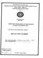 Tài liệu Luận văn:Thiết kế trạm biến áp 220/110/22KV và bảo vệ chống sét docx