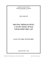 Phương trình elliptic á tuyến tính cấp hai với hai biến độc lập