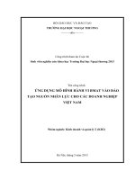 Ứng dụng mô hình hành vi BMAT vào đào tạo nguồn nhân lực cho các doanh nghiệp việt nam