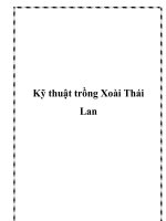 Tài liệu Kỹ thuật trồng Xoài Thái Lan doc