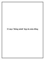 Tài liệu 11 mẹo ''''thông minh'''' đẹp da mùa đông pdf