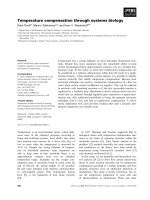 Tài liệu Báo cáo khoa học: Temperature compensation through systems biology pptx