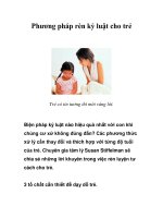 Phương pháp rèn kỷ luật cho trẻ