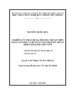 Nghiên cứu phân hệ đa phương tiện IP trên mạng NGN IMS và đề xuất giải pháp kỹ thuật triển khai IMS cho VNPT