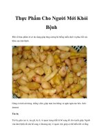 Tài liệu Thực Phẩm Cho Người Mới Khỏi Bệnh doc