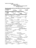 Tài liệu Đề Thi Thử Tốt Nghiệp Anh 2013 - Phần 4 - Đề 5 pptx