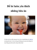 Tài liệu Để bé luôn yêu thích những bữa ăn ppt