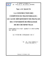 la construction des compétences transversales  le cas du département de français de l’université de pédagogie de ho chi minh ville