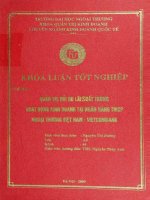 Quản trị rủi ro lãi suất trong hoạt động kinh doanh tại ngân hàng TMCP ngoại thương Việt Nam - VietcomBank