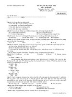 Đề thi thử sinh học 2014 THPT lương sơn