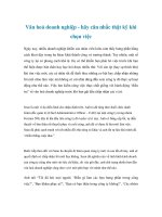 Tài liệu Văn hoá doanh nghiệp - hãy cân nhắc thật kỹ khi chọn việc ppt