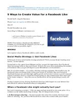 5 Ways to Create Value for a Facebook Like
