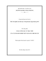 Tăng cường đầu tư trực tiếp của các doanh nghiệp việt nam sang CHDCDN lào
