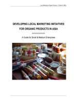 Tài liệu DEVELOPING LOCAL MARKETING INITIATIVES FOR ORGANIC PRODUCTS IN ASIA pptx