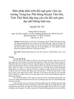 Biện pháp phát triển đội ngũ giáo viên các trường trung học phổ thông huyện tiền hải, tỉnh thái bình đáp ứng yêu cầu đổi mới giáo dục phổ thông hiện nay