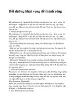 Tài liệu Bồi dưỡng khát vọng để thành công ppt