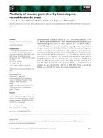 Tài liệu Báo cáo khoa học: Plasticity of laccase generated by homeologous recombination in yeast docx