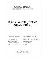 Báo cáo thực tập nhận thức Quản trị nhân sự tại Công ty TNHH DV và TM Kỹ Thuật Đức Nhân