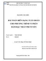 bài toán biên dạng tuần hoàn cho phương trình vi phân hàm bậc nhất phi tuyến